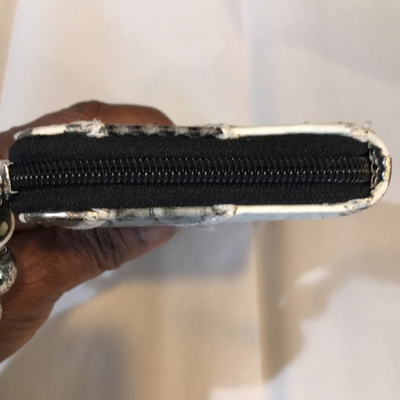 NWT New York & Company Fsux Snakeskin Patchwork Wallet w/Tassel-One Size - Picture 8 of 10